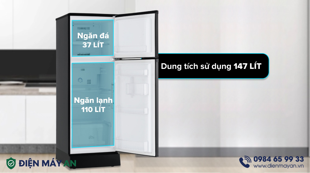 Tủ Lạnh Funiki 147 Lít HR T6147TDG - dung tích sử dụng